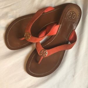 Peach Tory burch sandals